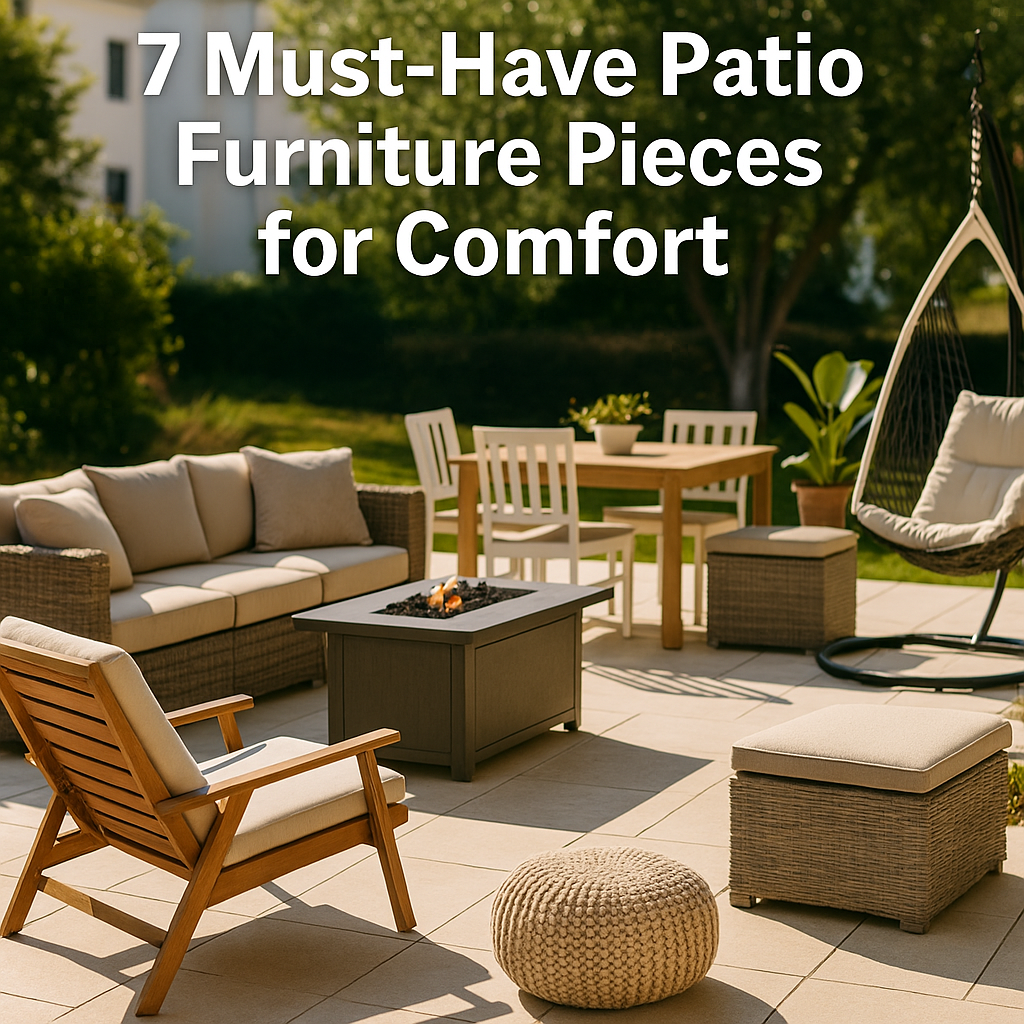 7 Must-Have Patio Furniture Pieces for Comfort
